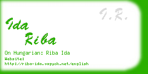 ida riba business card